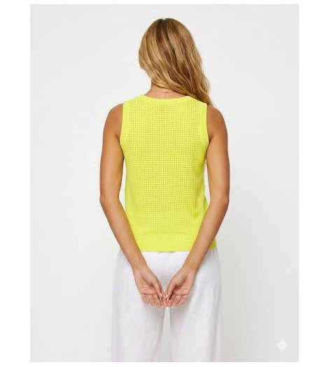 Kilt Blusa amarilla de punto crochet