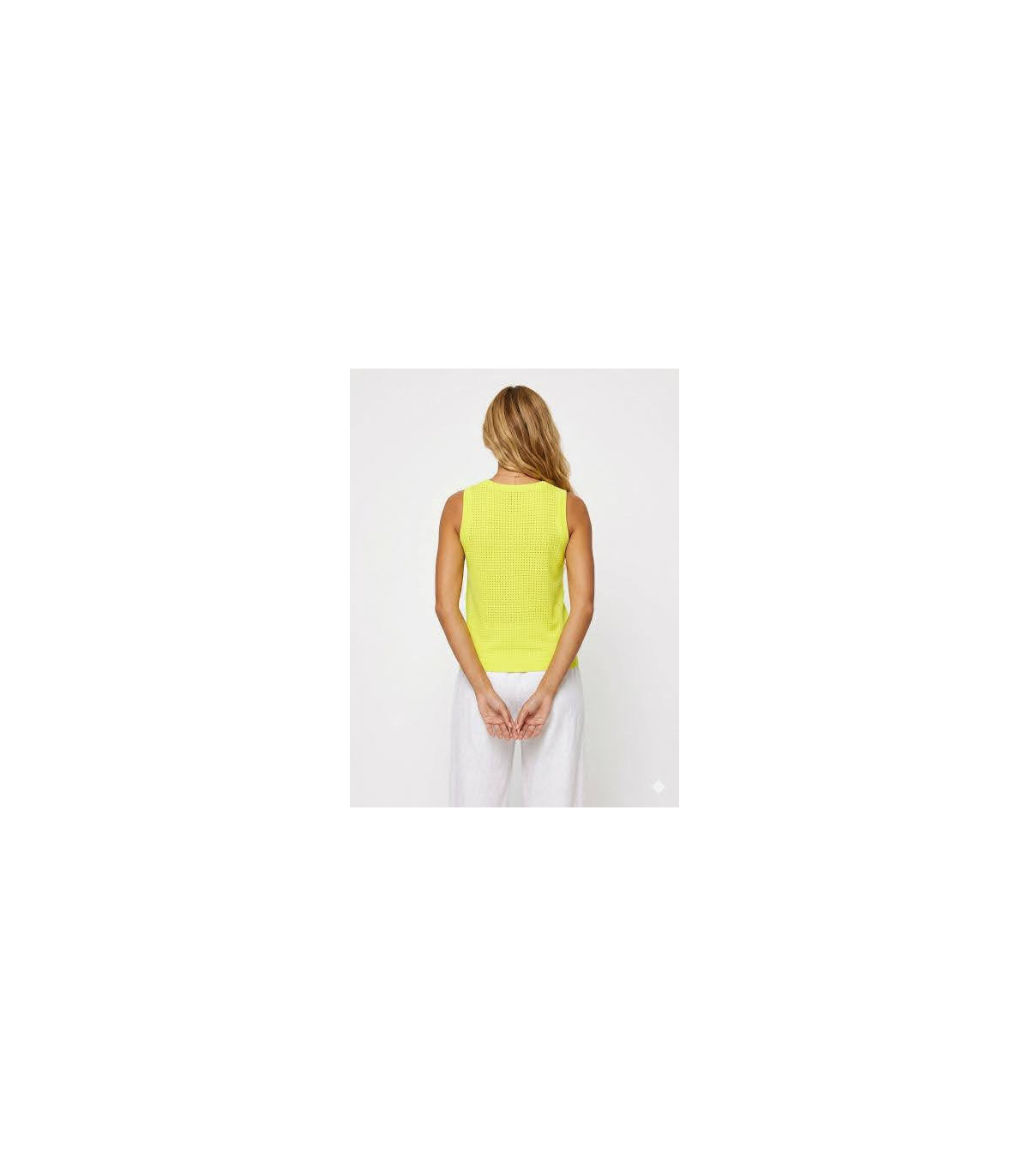 Kilt Blusa amarilla de punto crochet