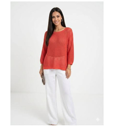 Kilt Jersey coral de tejido crochet