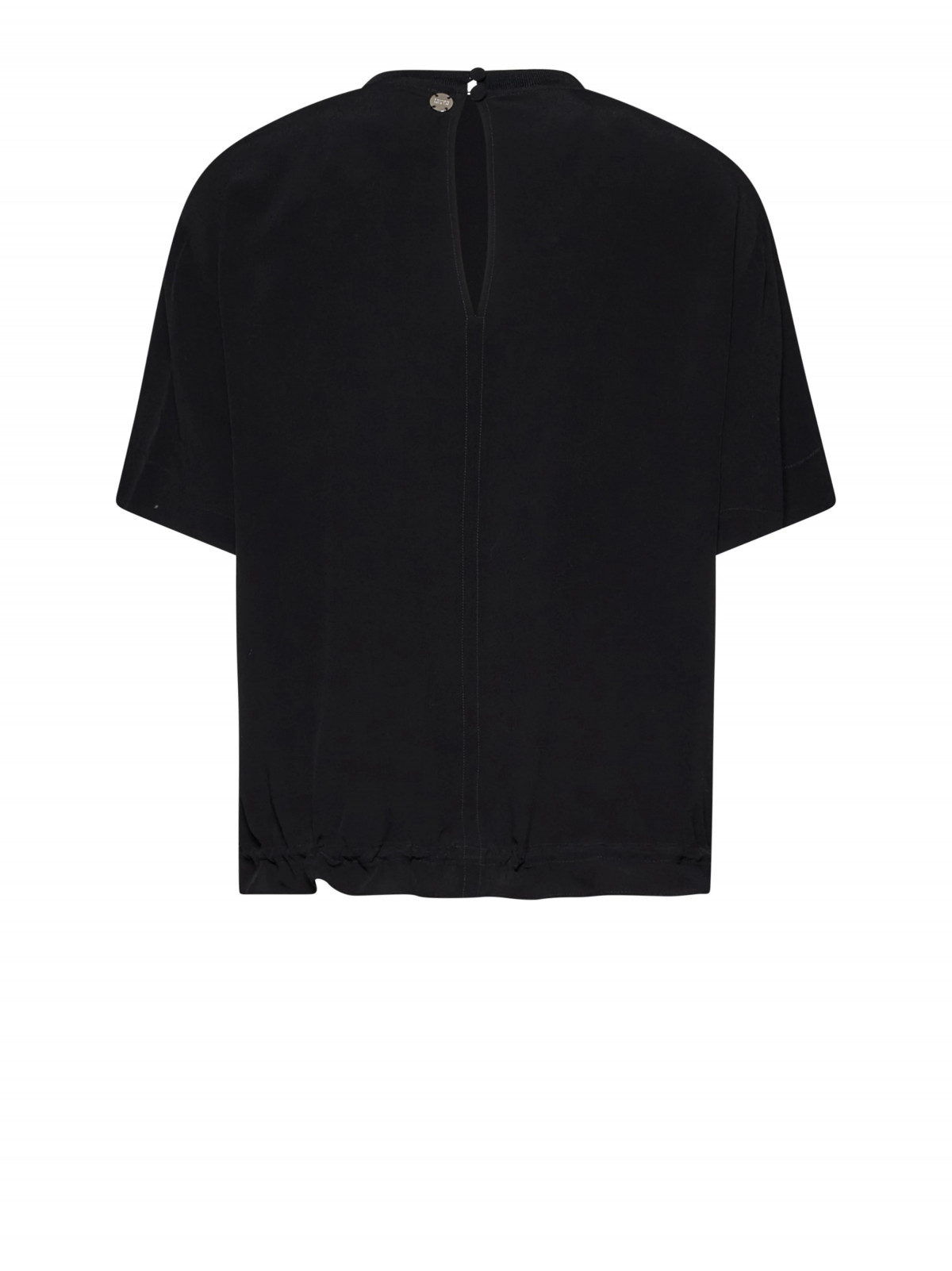 Silvian Heach Blusa negra con pedrería y cordón lurex