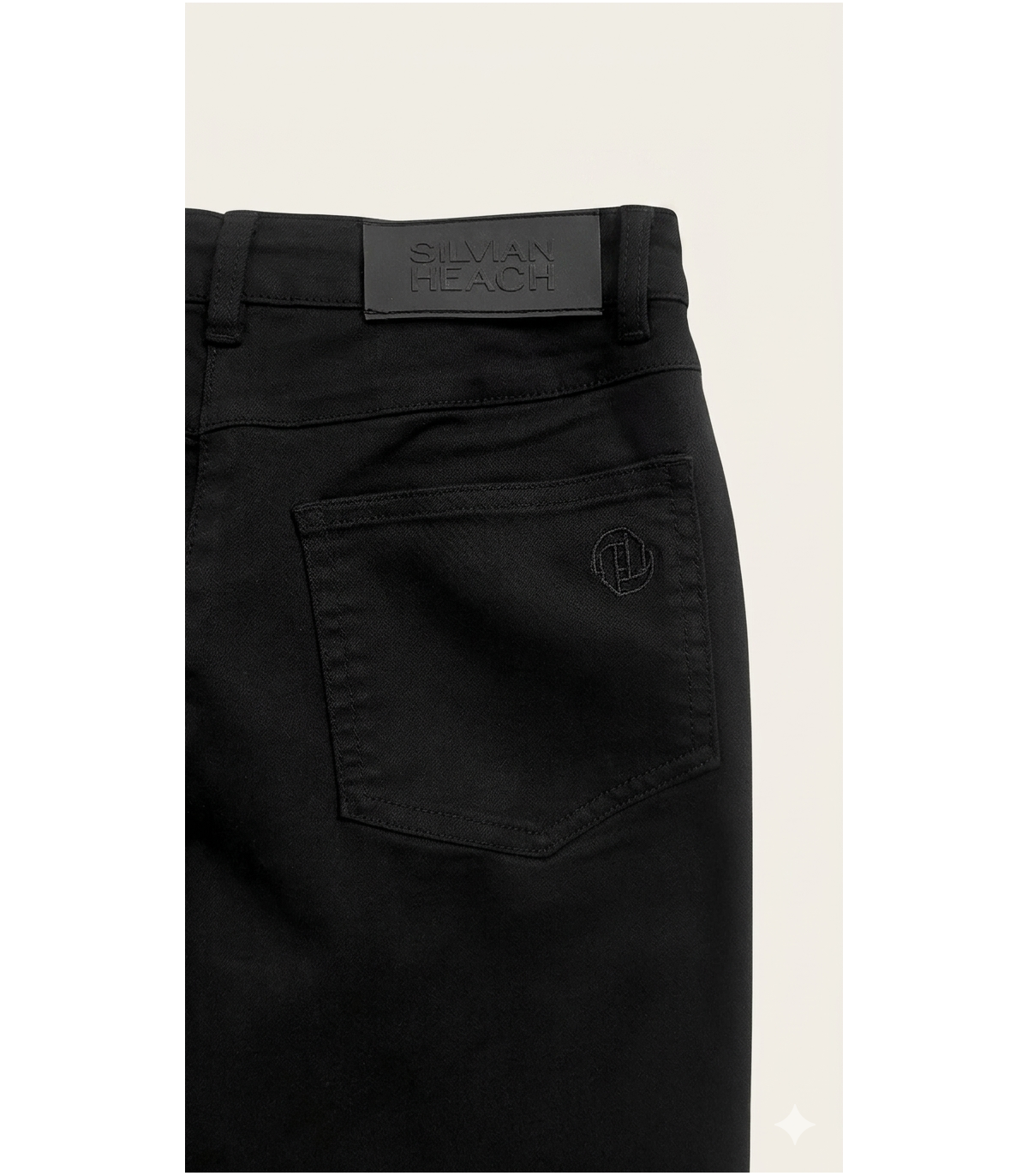 Silvian Heach Pantalón negro acampanado