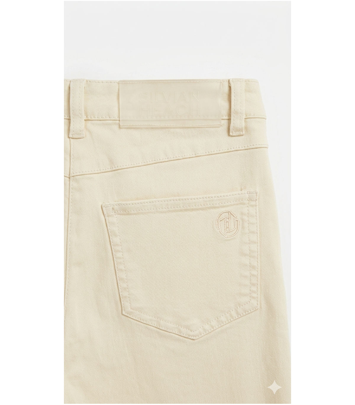 Silvian Heach Pantalón crudo acampanado