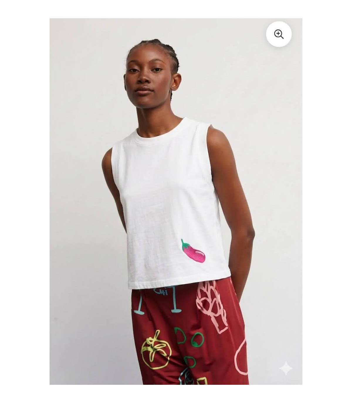 Dr Bloom Camiseta blanca sin mangas