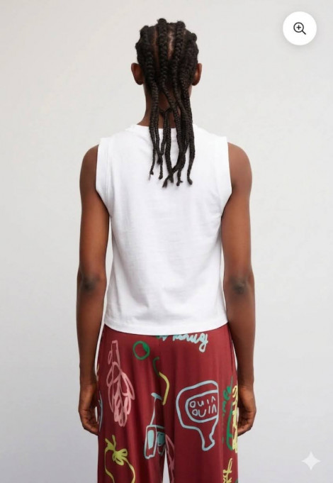 Dr Bloom Camiseta blanca sin mangas