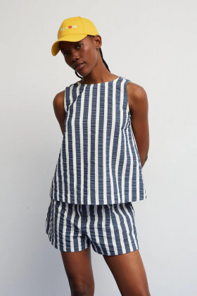 Dr Bloom Blusa de rayas marino