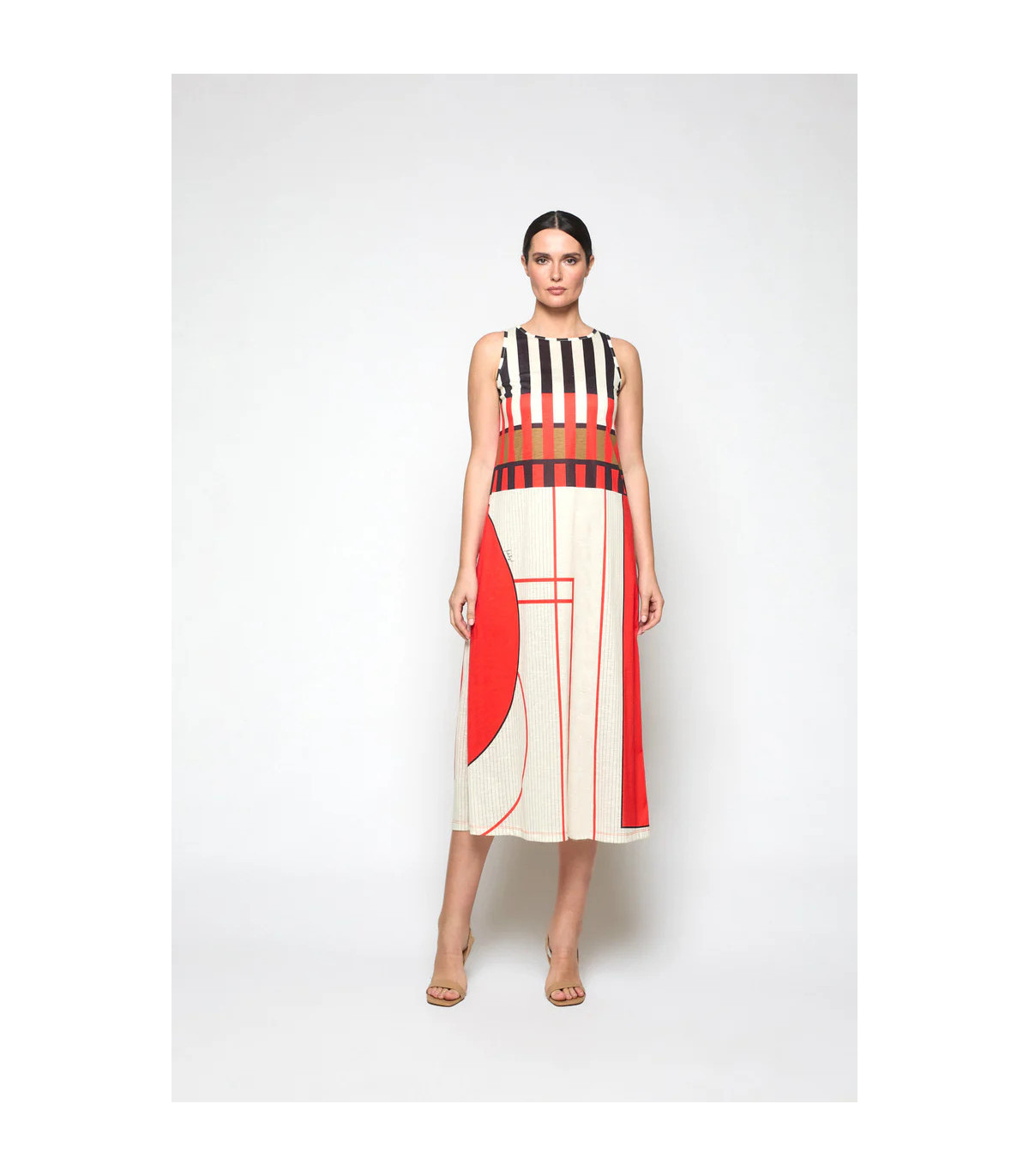 Mercedes De Miguel Vestido mosaico print