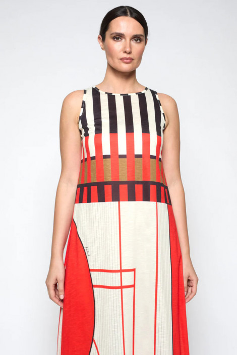 Mercedes De Miguel Vestido mosaico print