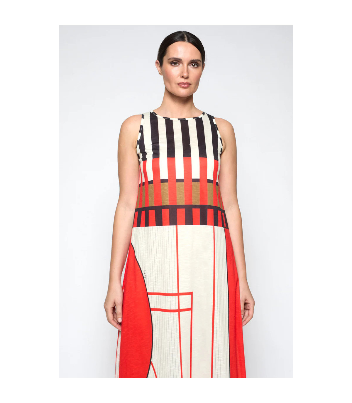 Mercedes De Miguel Vestido mosaico print