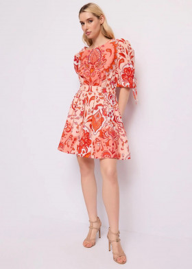 GAUDI Vestido corto de popelín estampado