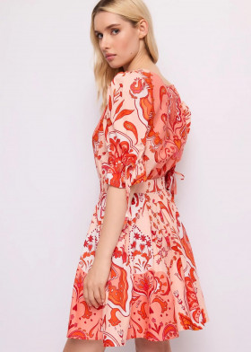 GAUDI Vestido corto de popelín estampado