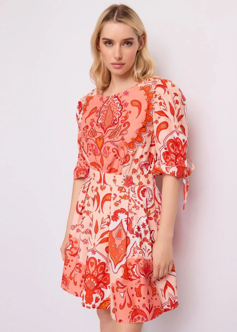 GAUDI Vestido corto de popelín estampado