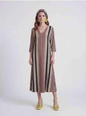 Parole Vestido largo estampado bambú