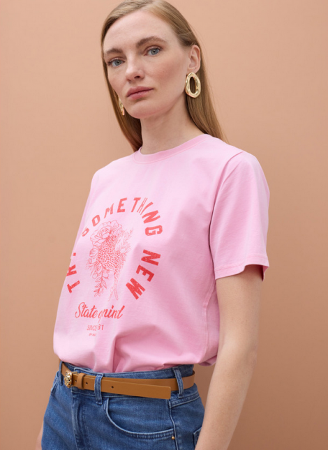 Lola Casademunt Camiseta rosa Try Something New