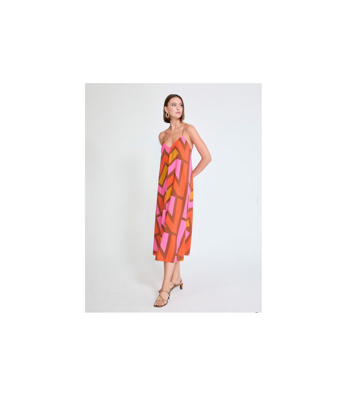 Lola Casademunt Vestido midi estampado de tirantes
