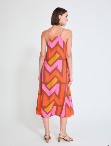 Lola Casademunt Vestido midi estampado de tirantes