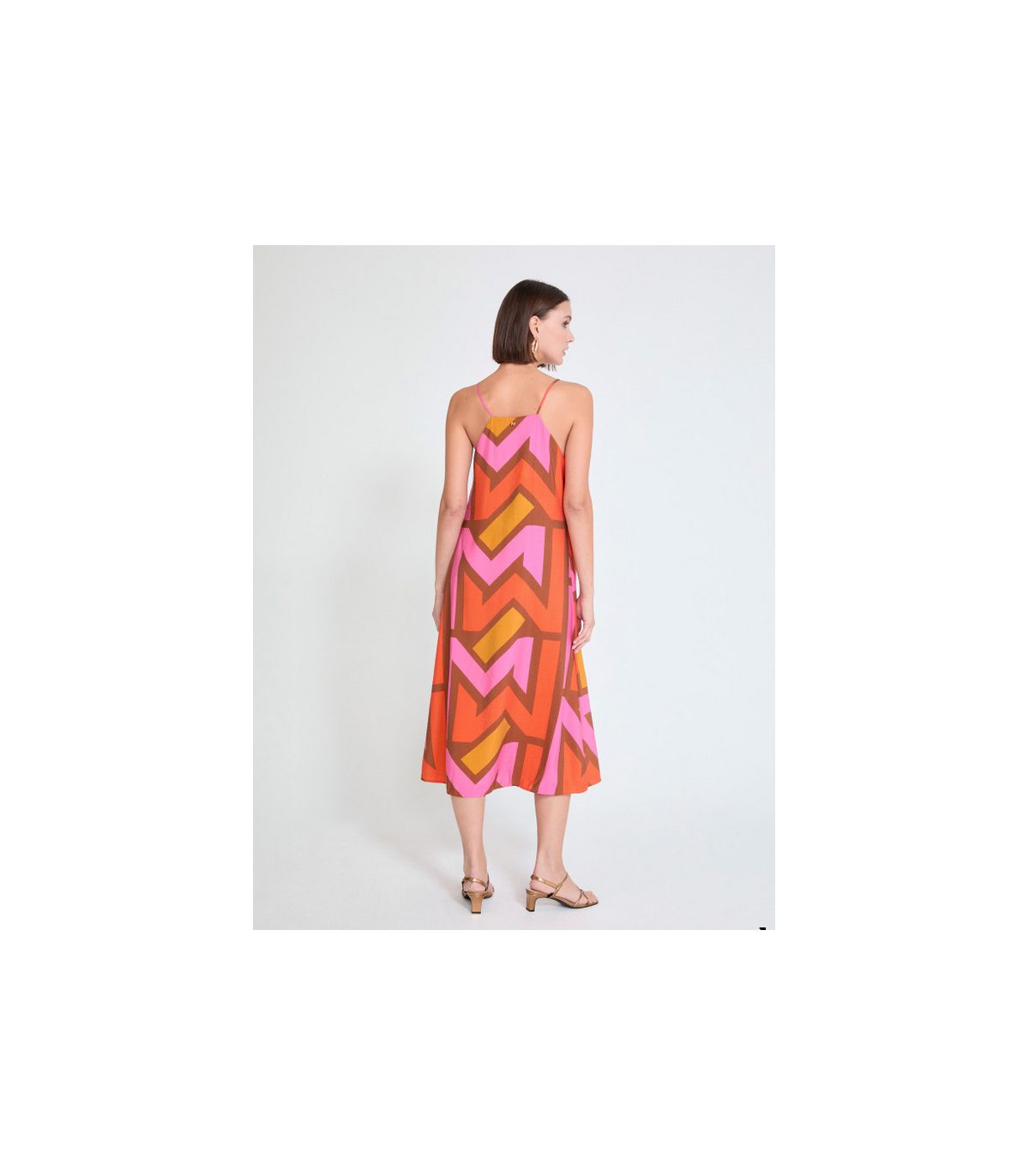 Lola Casademunt Vestido midi estampado de tirantes