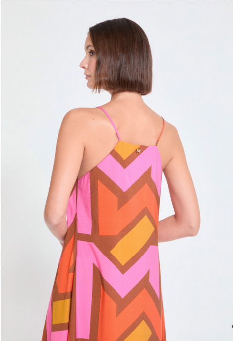 Lola Casademunt Vestido midi estampado de tirantes