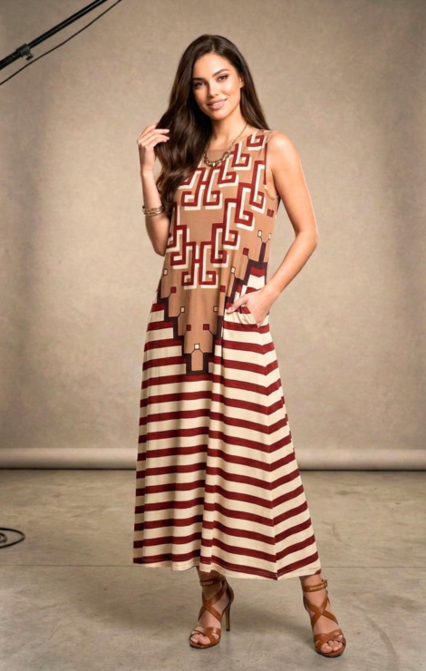 Parole Vestido Topo estampado sin mangas