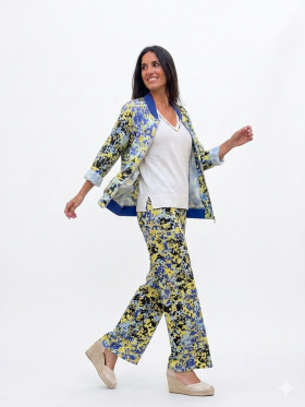 WNT Pantalón estampado punto seda