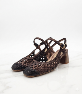 Vera Rebato Zapato destalonado de rafia natural