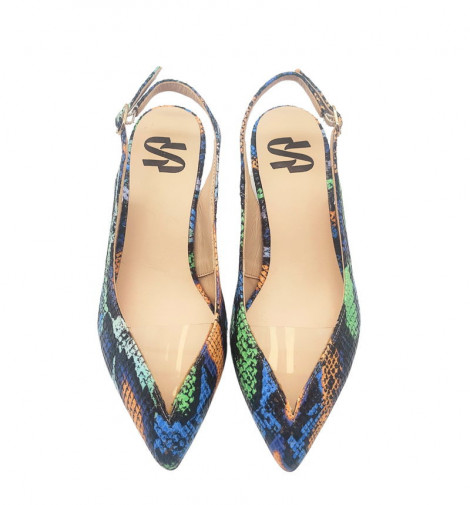 Vosso Moda Zapato destalonado estampado serpiente