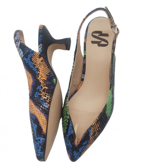 Vosso Moda Zapato destalonado estampado serpiente