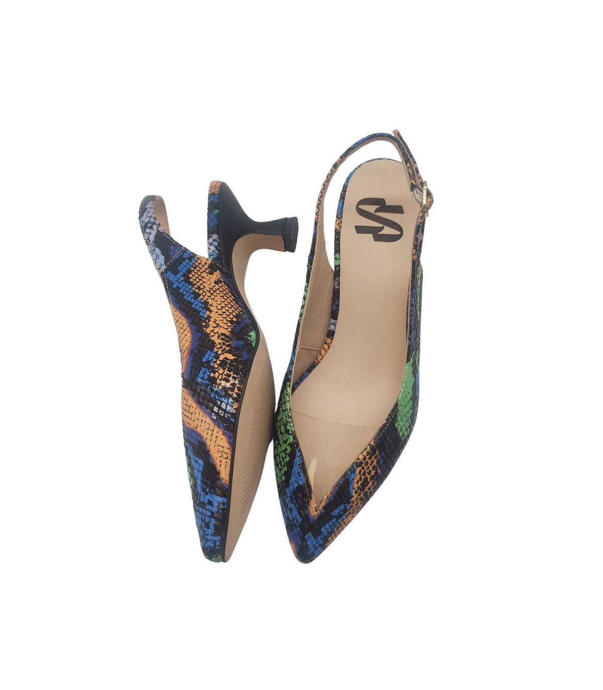 Vosso Moda Zapato destalonado estampado serpiente