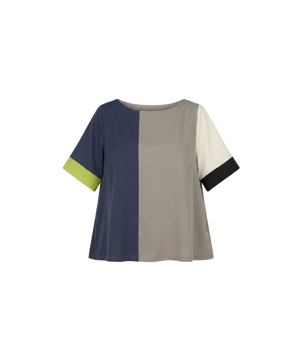 Parole Blusa fluida con detalle lima y cuello caja