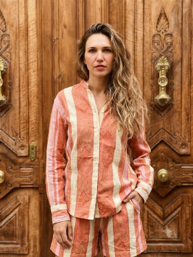 GYS Camisa de rayas con bordado al tono