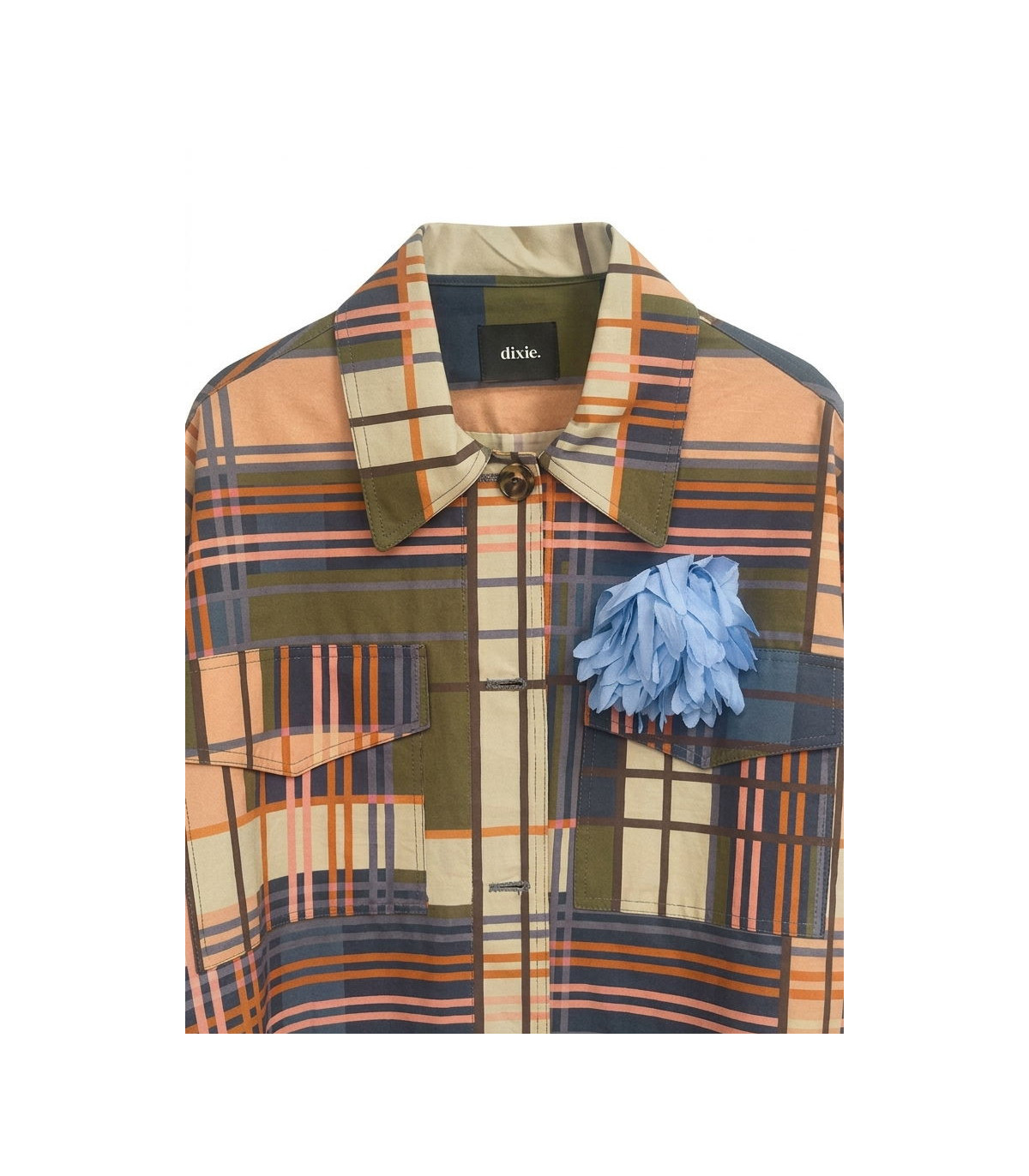 Dixie Camisa cropped detalle flor