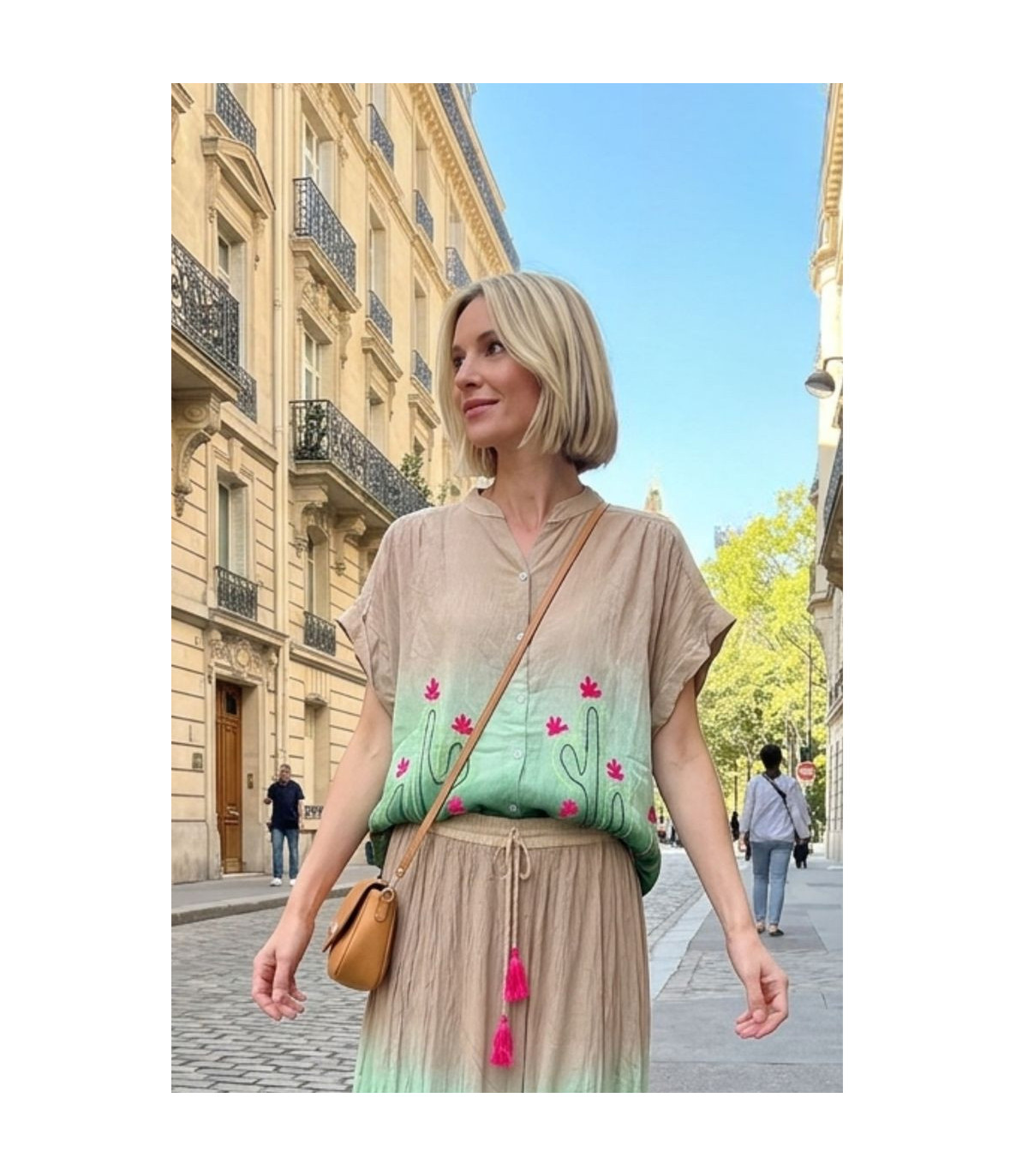GYS Camisa de manga corta estampado cactus