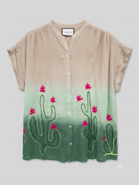 GYS Camisa de manga corta estampado cactus