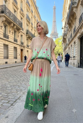 GYS Falda avolantada estampado cactus