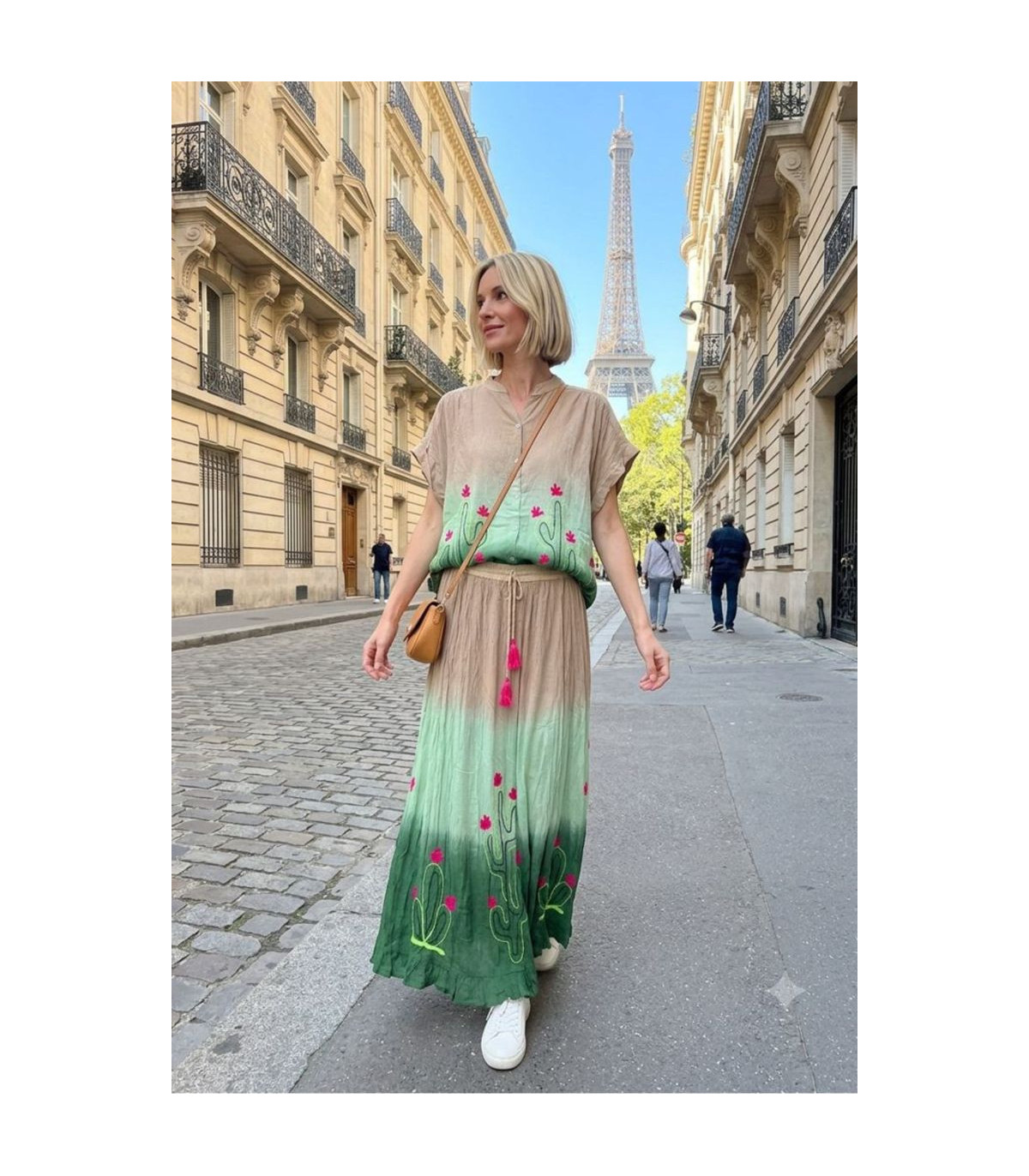 GYS Falda avolantada estampado cactus