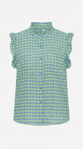 Poeme Blusa con mangas avolantadas verde-malva