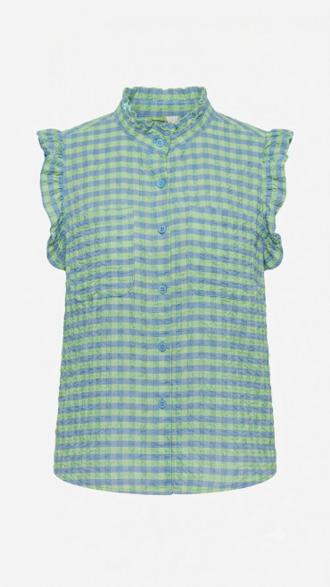 Poeme Blusa con mangas avolantadas verde-malva