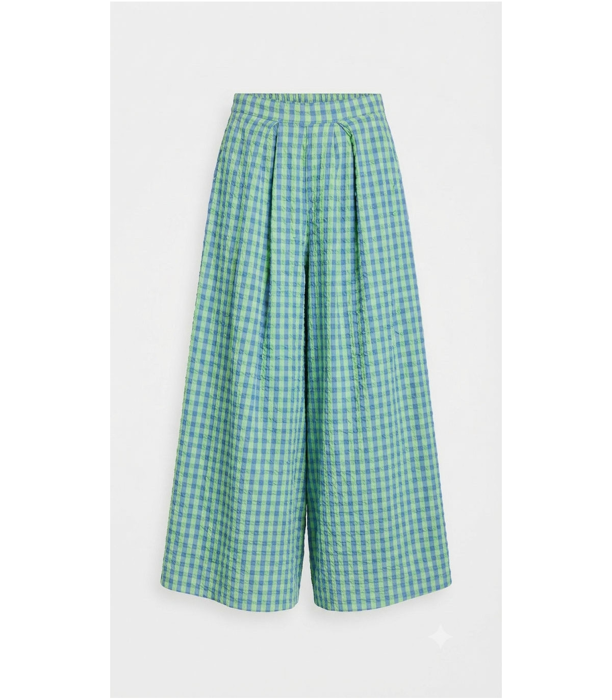 Poeme Pantalón amplio de algodón verde-malva