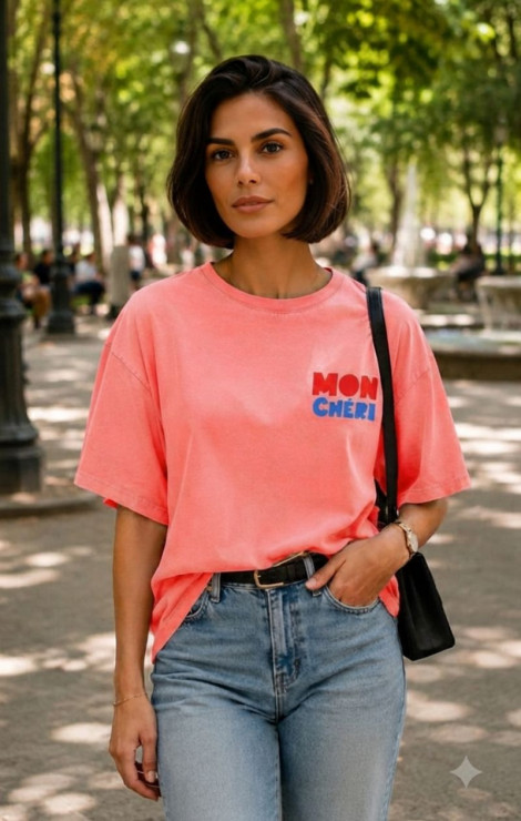 Poheme París Camiseta coral con estampado MON CHERI
