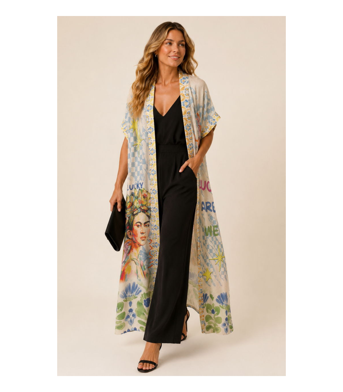 VIN Chaqueta kimono estampado Frida