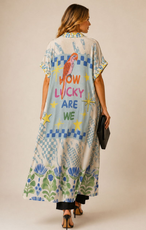 VIN Chaqueta kimono estampado Frida