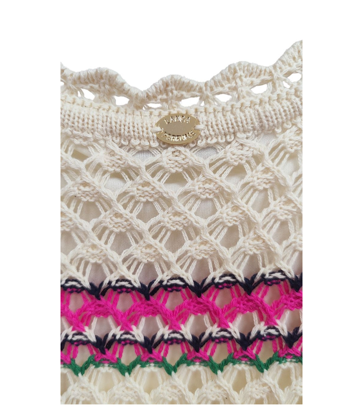 Perfume Vestido largo crochet multicolor