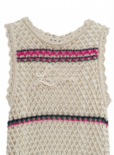 Perfume Vestido largo crochet multicolor