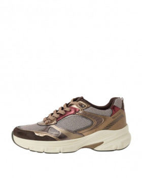 Tamaris Sneaker metalizada color marrón