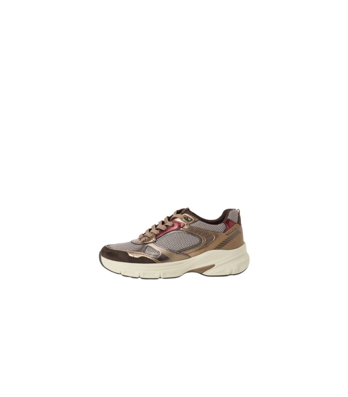 Tamaris Sneaker metalizada color marrón