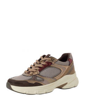 Tamaris Sneaker metalizada color marrón