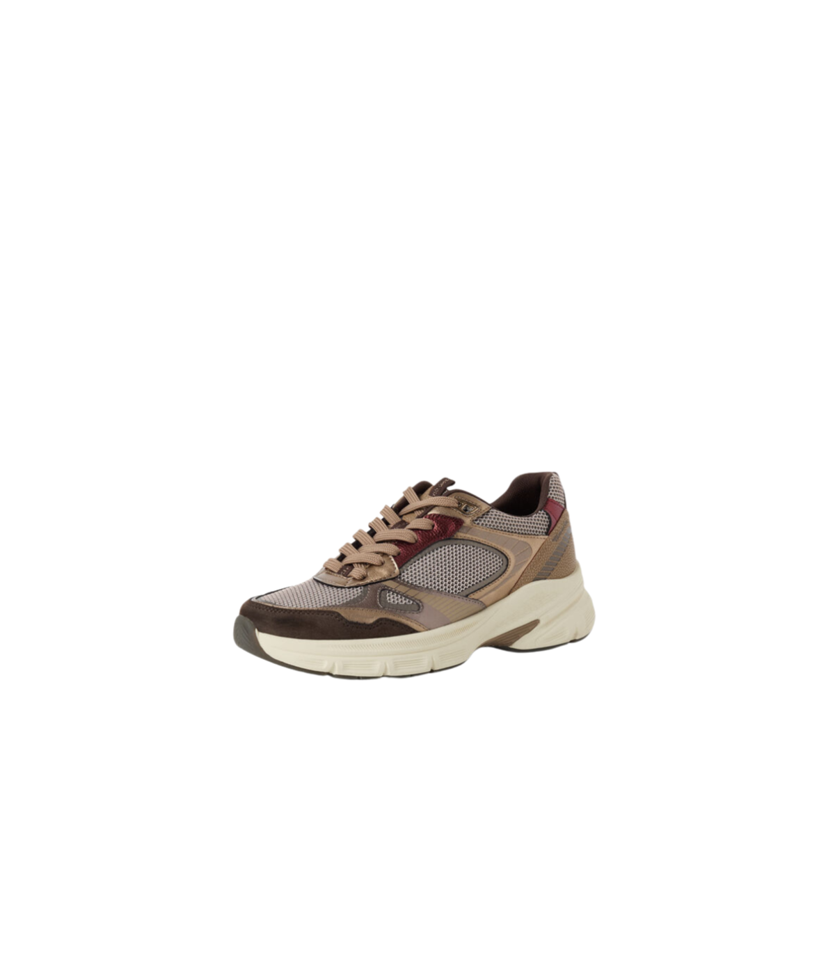 Tamaris Sneaker metalizada color marrón