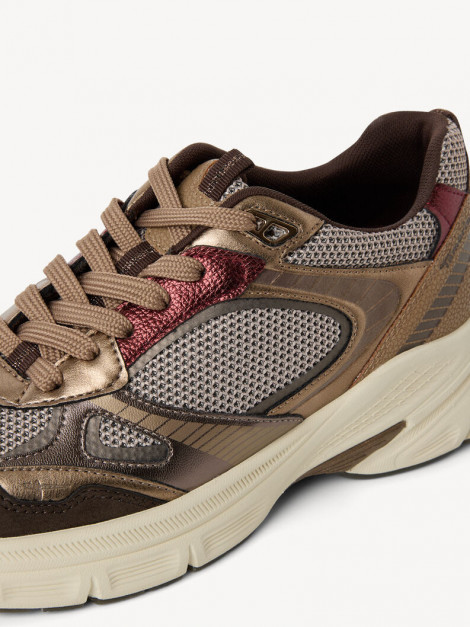 Tamaris Sneaker metalizada color marrón