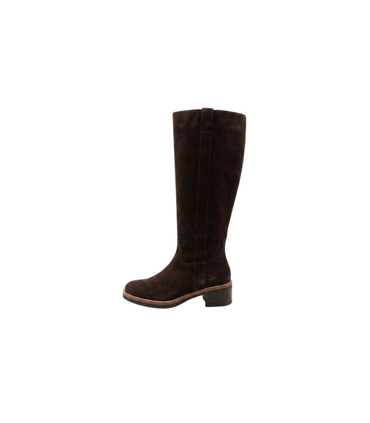 Vosso Moda Bota alta antelina marrón chocolate