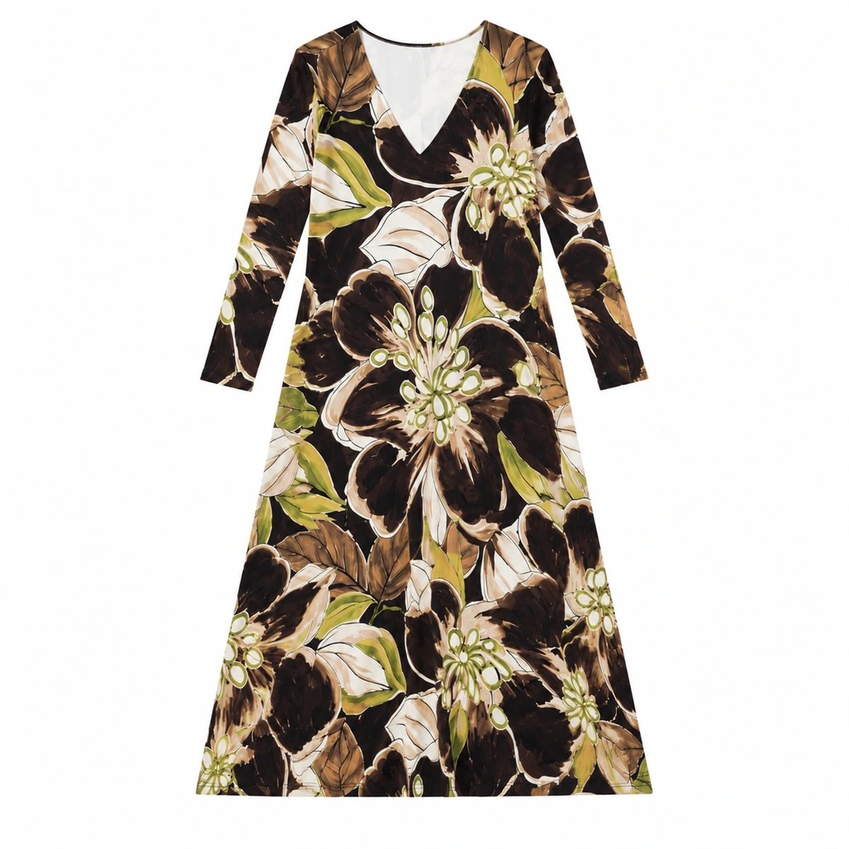 Parole Vestido Paccari estampado flor otoñal