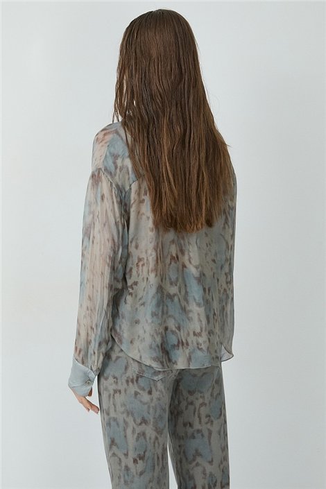 BSB Camisa semitransparente animal print